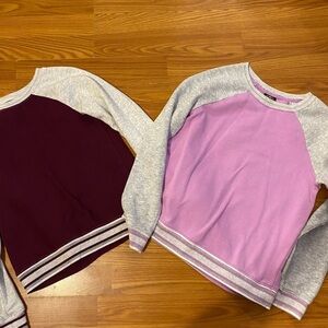 Set of 2 Athletic Sweatshirts size Large (10-12) (DM)
